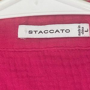 Pink, short-sleeved button up women's blouse